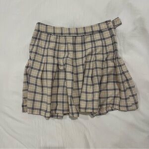 Aeropostale Beige and Black Checkered Skirt